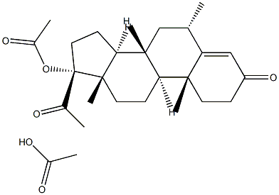 17-(아세틸옥시)-6α-메틸-5β-프레그난-3,20-디온 구조식 이미지