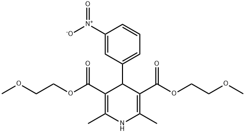 니모디핀관련화합물B(50MG)(BIS(2-METHOXYETHYL)2,6-DIMETHYL-4-(3-NITROPHE-NYL)-1,4-DIHYDROPYRIDINE-3,5-DICARBOXYLATE)(AS) 구조식 이미지