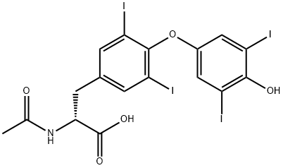 N-Acetyl D-Thyroxine 구조식 이미지