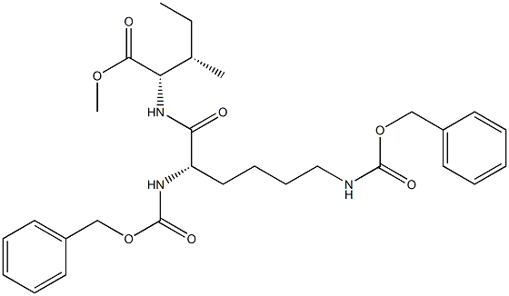 N,N'-BIS(CARBOBENZYLOXY)-L-LYSYL-L-ISOLEUCINE METHYL ESTER Structure