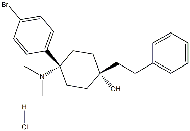 Cyclohexanol, 4-(4-broMophenyl)-4-(diMethylaMino)-1-(2-phenylethyl)-, hydrochloride, trans- (9CI) Structure