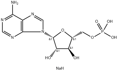9-(5-O-포스포노-β-D-아라비노푸라노실)-9H-퓨린-6-아민디나트륨염 구조식 이미지