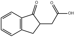 (1-Oxo-2,3-dihydro-1H-inden-2-yl)acetic acid Structure