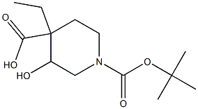 3-hydroxypiperidine-1,4-dicarboxylic acid 1-tert-butyl ester 4-ethyl ester 구조식 이미지