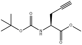 (2S)-2-[[(1,1-Dimethylethoxy)carbonyl]amino]-4-pentynoic acid methyl ester 구조식 이미지