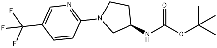 (R)-N-Boc-1-(5-(trifluoroMethyl)pyridin-2-yl)pyrrolidin-3-aMine Structure