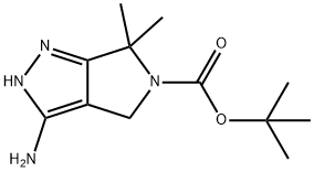 tert-butyl 3-aMino-6,6-diMethylpyrrolo[3,4-c]pyrazole-5(1H,4H,6H)-carboxylate 구조식 이미지