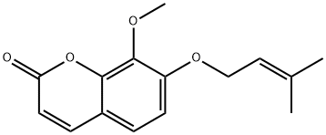 8-Methoxy-7-[(3-methyl-2-buten-1-yl)oxy]-2H-1-benzopyran-2-one 구조식 이미지