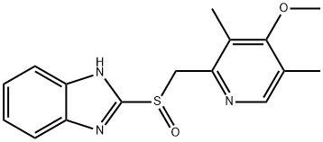 2-[[(4-Methoxy-3,5-dimethyl-2-pyridinyl)methyl]sulfinyl]-1H-benzimidazole Structure