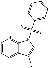 3-broMo-2-Methyl-1-(phenylsulfonyl)-1H-pyrrolo[2.3-b]pyridine Structure