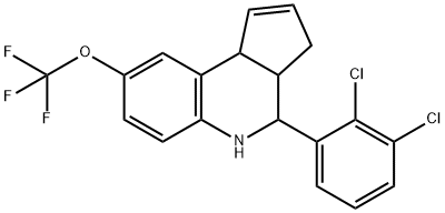 4-(2,3-dichloro-phenyl)-8-trifluoroMethoxy-3a,4,5,9b-tetrahydro-3H-cyclopenta[c]quinoline 구조식 이미지