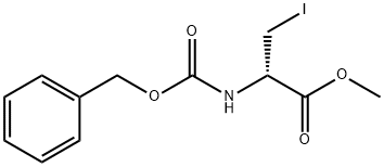 (S)-2-BenzyloxycarbonylaMino-3-iodo-propionic acid Methyl ester Structure