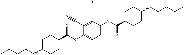 [trans(trans)]-4-pentyl-Cyclohexanecarboxylic acid 2,3-dicyano-1,4-phenylene ester Structure