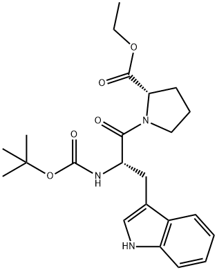 (R)-Methyl 1-((S)-2-(tert-butoxycarbonylaMino)-3-(1H-indol-3-yl)propanoyl)pyrrolidine-2-carboxylate Structure