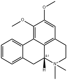 (R)-5,6,6a,7-Tetrahydro-1,2-dimethoxy-6,6-dimethyl-4H-dibenzo[de,g]quinolinium 구조식 이미지