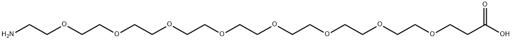 alpha-aMine-oMega-propionic acid octaethylene glycol 구조식 이미지