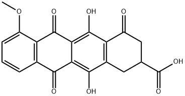 1,2,3,4,6,11-Hexahydro-5,12-dihydroxy-7-Methoxy-4,6,11-trioxo-2-naphthacenecarboxylic Acid 구조식 이미지