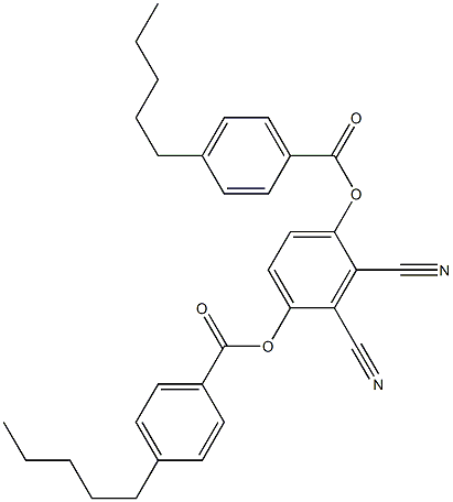 4-Pentylbenzoic acid 2,3-dicyano-1,4-phenylene ester Structure