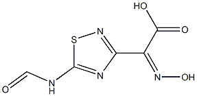 (Z)-5-(Formylamino)-alpha-(hydroxyimino)-1,2,4-thiadiazole-3-acetic acid 구조식 이미지