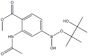 3-AcetaMido-4-(Methoxycarbonyl)phenylboronic acid, pinacol ester Structure