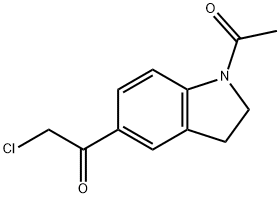 Ethanone, 1-(1-acetyl-2,3-dihydro-1H-indol-5-yl)-2-chloro- Structure