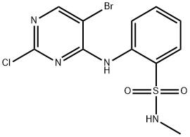 벤젠술포나미드,2-[(5-broMo-2-클로로-4-피리미디닐)aMino]-N-메틸- 구조식 이미지