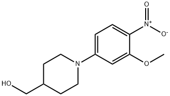 [1-(3-Methoxy-4-nitro-phenyl)-piperidin-4-yl]-Methanol Structure