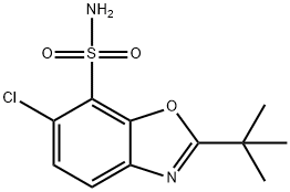 2-tert-부틸-6-클로로벤조[d]옥사졸-7-술포나미드 구조식 이미지