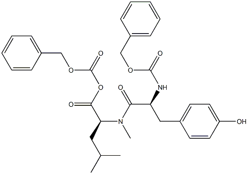 N,O-BIS(CARBOBENZYLOXY)TYROSYLLEUCINE METHYL ESTER Structure