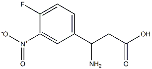 3-아미노-3-(4-플루오로-3-니트로페닐)프로판산 구조식 이미지