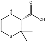 3-ThioMorpholinecarboxylic acid, 2,2-diMethyl-, (3R)- Structure