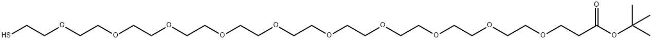 HS-PEG10-tBu Structure