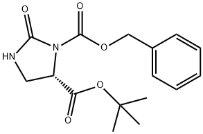 (S)-2-Oxo-iMidazolidine-1,5-dicarboxylic acid 1-benzyl ester 5-tert-butyl ester 구조식 이미지