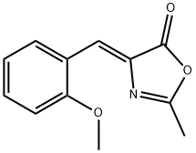 4-(2-Methoxybenzylidene)-2-Methyloxazol-5(4H)-one 구조식 이미지