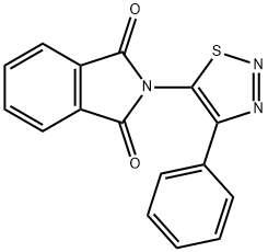 2-(4-Phenyl-1,2,3-thiadiazol-5-yl)isoindoline-1,3-dione 구조식 이미지