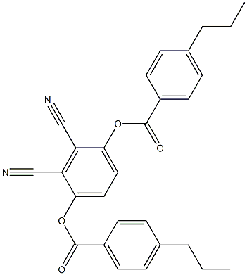 4-Propylbenzoic acid 2,3-dicyano-1,4-phenylene ester Structure