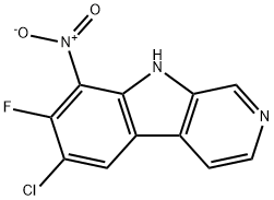 6-chloro-7-fluoro-8-nitro-9H-pyrido[3,4-b]indole 구조식 이미지
