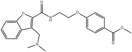 메틸4-(2-(3-((디메틸라미노)메틸)벤조푸란-2-카르복사미도)에톡시)벤조에이트 구조식 이미지