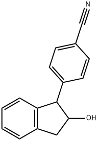 4-(2-Hydroxy-2,3-dihydro-1H-inden-1-yl)benzonitrile 구조식 이미지