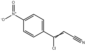 (2E)-3-chloro-3-(4-nitrophenyl)prop-2-enenitrile 구조식 이미지