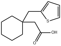 2-(1-(티오펜-2-일메틸)시클로헥실)아세트산 구조식 이미지