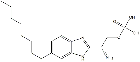 (R)-phosphoric acid Mono-[2-aMino-2-(6-octyl-1H-benzoiMiazol-2-yl)-ethyl] ester Structure