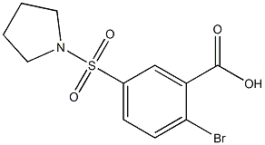 2-broMo-5-(pyrrolidin-1-ylsulfonyl)benzoic acid Structure
