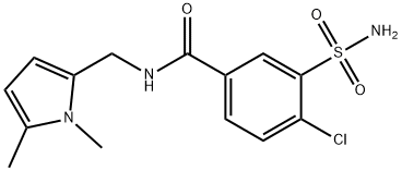 BenzaMide, 3-(aMinosulfonyl)-4-chloro-N-[(1,5-diMethyl-1H-pyrrol-2-yl)Methyl]- 구조식 이미지