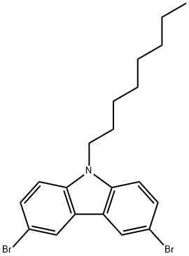 3,6-DibroMo-9-n-옥틸카르바졸 구조식 이미지