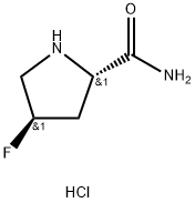 (2S,4R)-4-플루오로피롤로딘-2-카르복사미드HCl 구조식 이미지