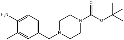 tert-부틸4-(4-아미노-3-메틸벤질)피페라진-1-카르복실레이트 구조식 이미지