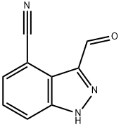 4-CYANO-3-(1H)INDAZOLE CARBOALDEHYDE Structure