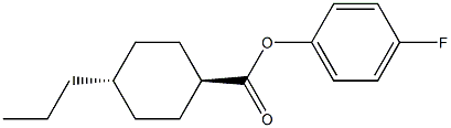 trans-4-Propylcyclohexanecarboxylic acid 4-fluorophenyl ester Structure