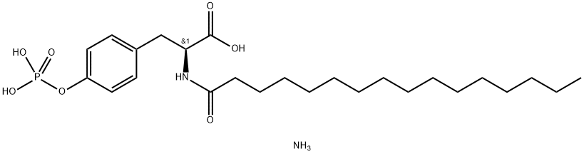 N-palMitoyl-tyrosine phosphoric acid (aMMoniuM salt) Structure